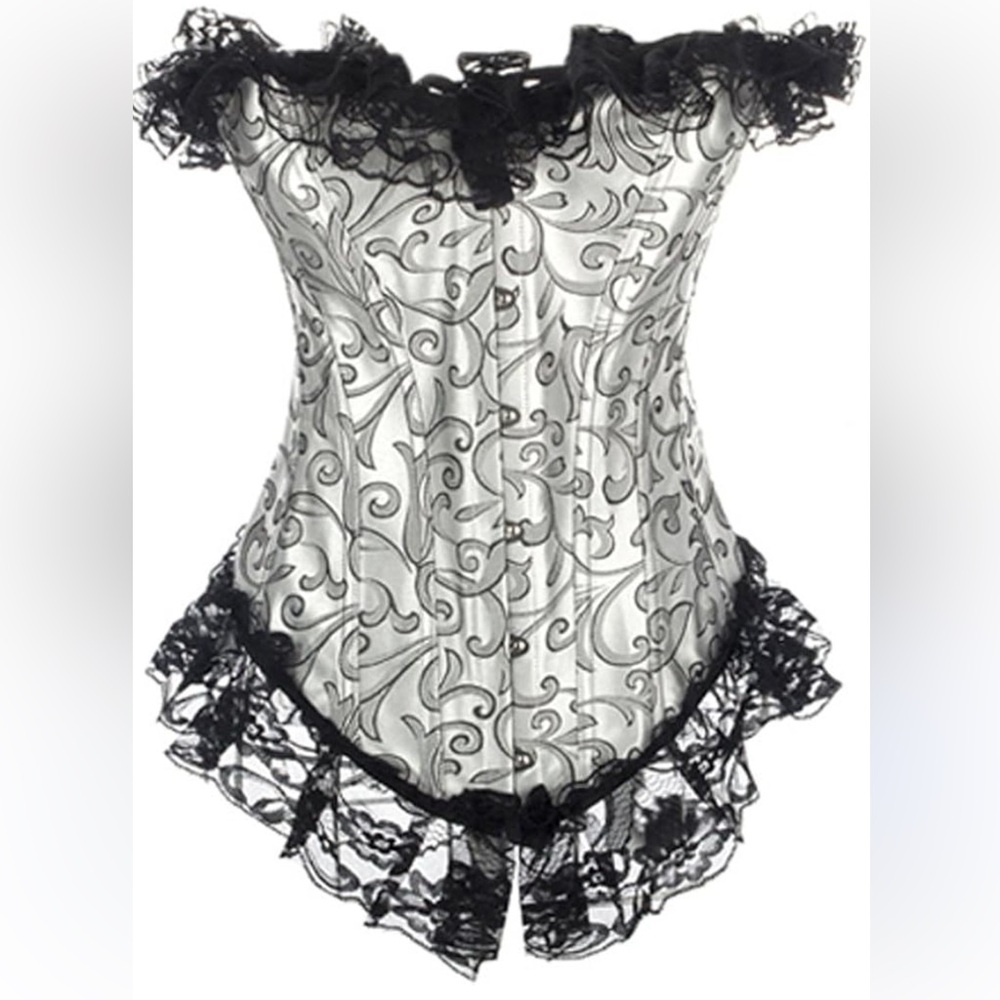 Muka Women Boned Plus Size OverbustUnderbust Corset Bustier Waist Cincher